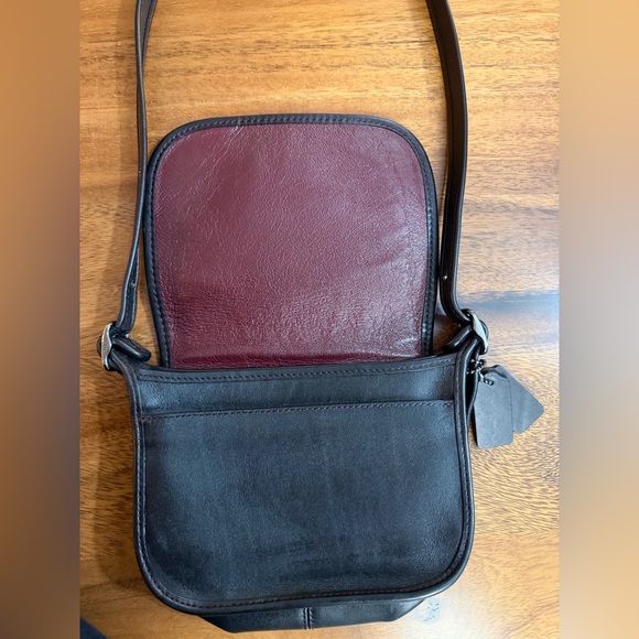 Coach Black Leather 18” Crossbody Bag - Picture 3 of 9